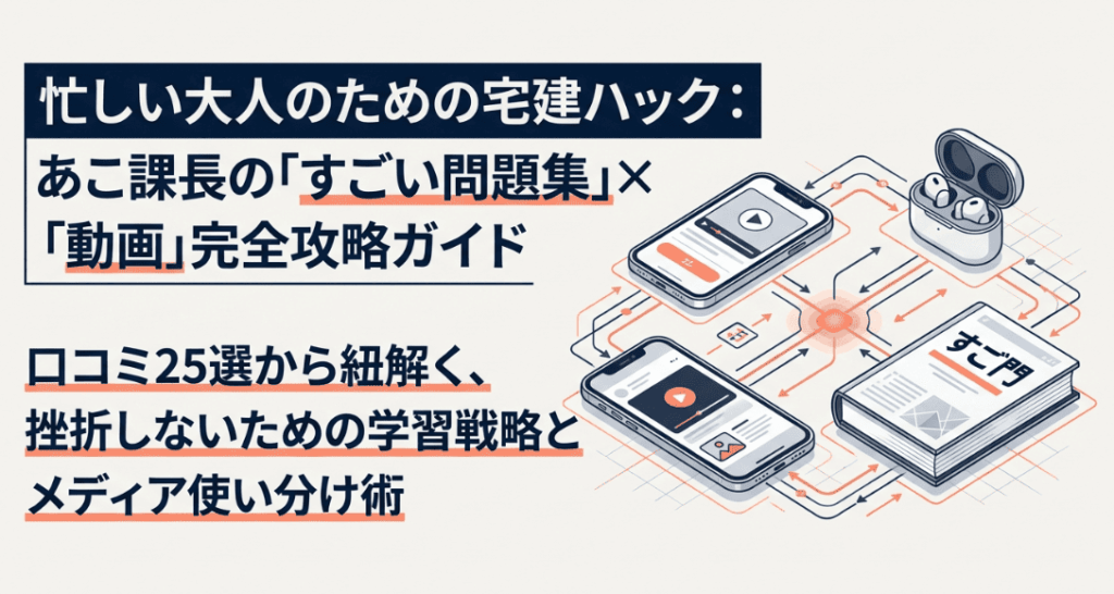 教育系YouTuberあこ課長の宅建士 テキストいらずのすごい問題集の評判口コミまとめ